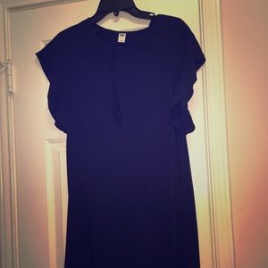 Navy dress.